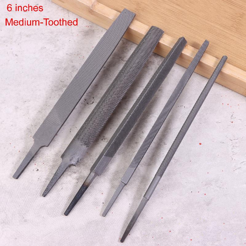 

5PCS Needle File Set Precision Hand Files For Metalworking Woodworking Includes Triangle Round Square Half Round Shapes