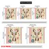 2pcs,2D Plane Printing Creative Curtains Deer Christmas Holiday Winter (2) Versatile 100% Polyester (without Rod) Festive Use