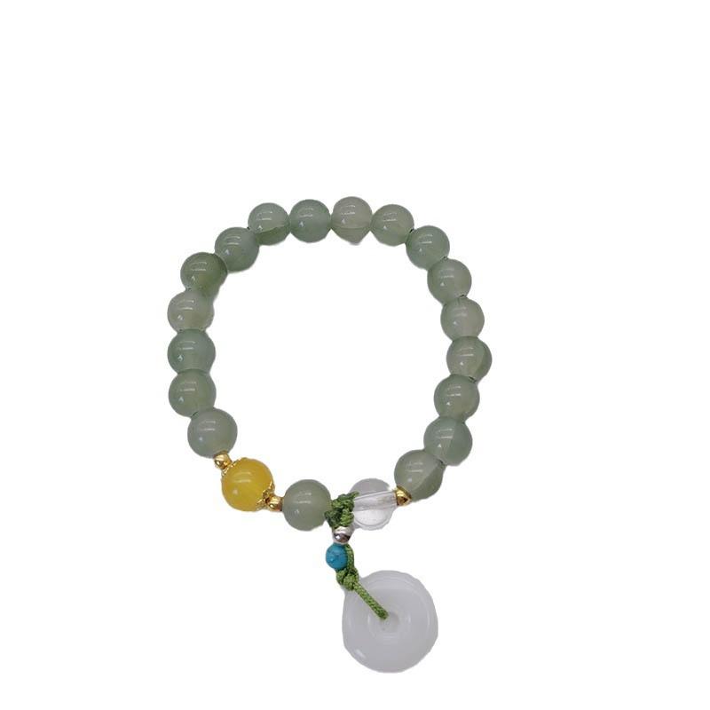 2024 New Niche Chinese Crackle Glass Beaded Bracelet: Ancient Style, Safety Buckle, Women's Design