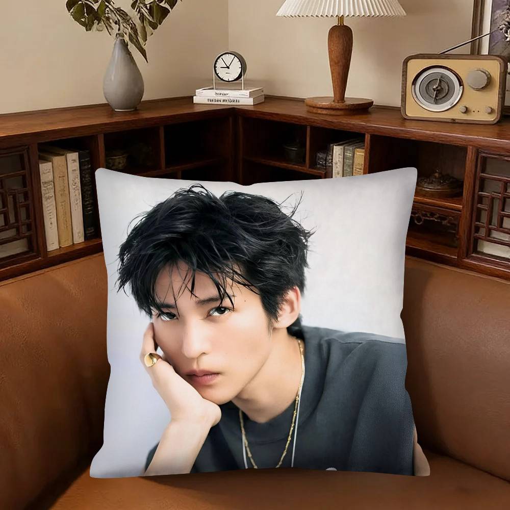 Japanese Singer RRen MMeguro Pillow Case Fashion Square Pillowcase Bedroom Sofa Room Ins Decoration Leisure