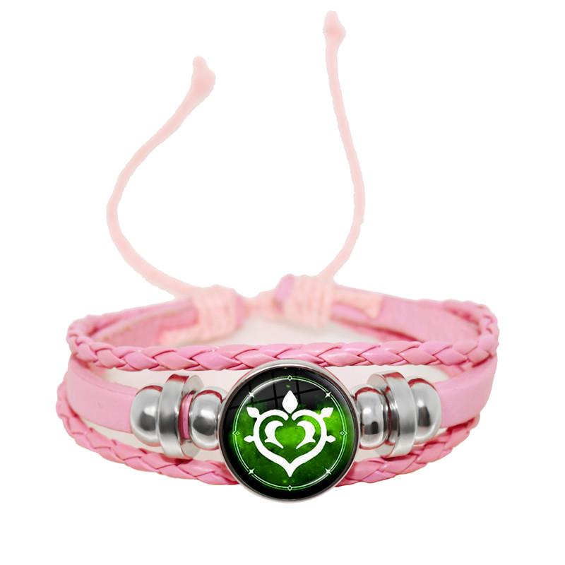 Genshin Impact Spiel Cosplay Requisite Auge Gottes Wasser Wind Donner Feuer Gestein Eis Element Lila Armband Schmuck Fans Geschenk