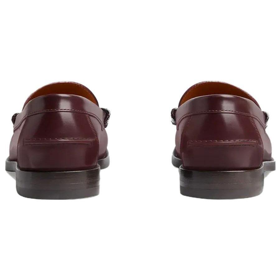 Gucci Interlocking Leather Men's Casual Shoes Men's Burgundy 738470 17X00 6039
