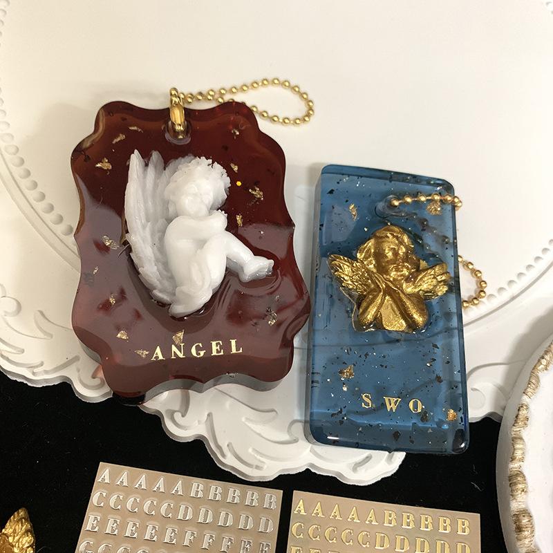 2Pcs Metal 26 Mini Alphabet Decor Stickers Gold Silver Epoxy Resin Filler For Diy Silicone Molds Craft Making Fillings