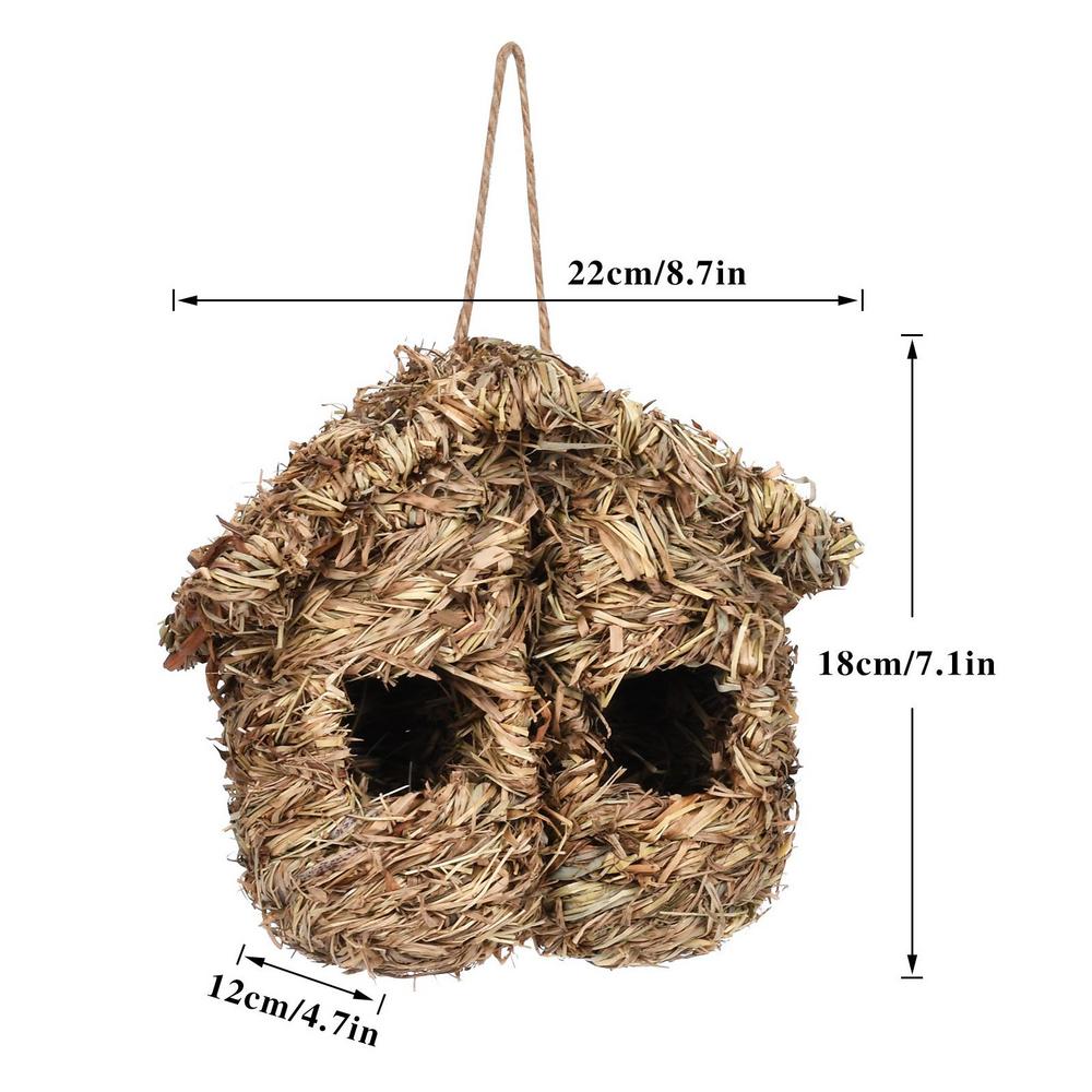 

Bird Nest Grass Woven Bird House For Outside Natural Fiber Bird Hideaway Parrot Nest Swallows House Small Canary Nest