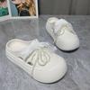 Fashion 2025 New Summer Shoes Platform Slippers For Women Indoor Beach Slides DIY Lace Pearl Bow Knot Clogs Girls Fashion Sandals