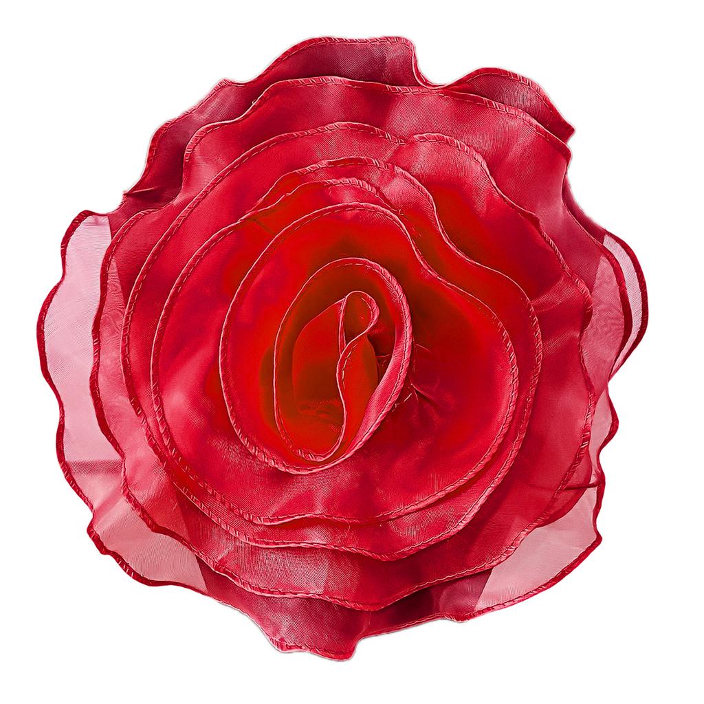 Store roseblomstbrosjer for kvinner Håndlagde stoffblomster Reversnåler Korsasje Mote smykker Merke Frakk tilbehør