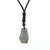 Natural Amethyst Agate Hexahedron Pendant Necklace Rough Stone Gemstone Necklace N615