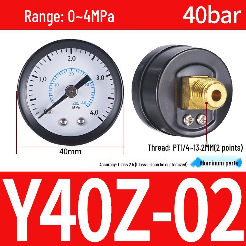 Axial Air Pressure Gauge with Edge Y40/Y50 PSI Radial Regulator