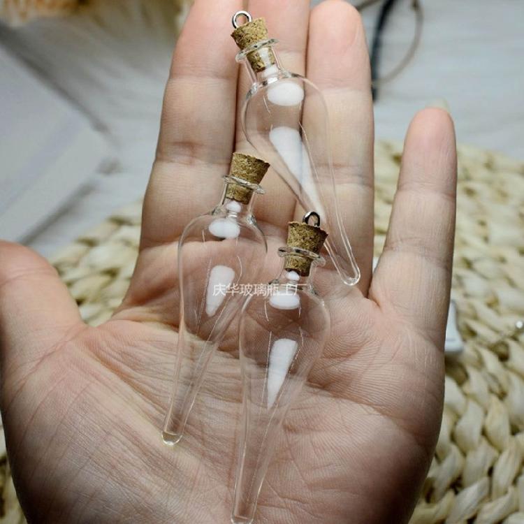 DIY Glass Bottle Necklace with Cork Stopper Wishing Potion Lucky Charm Choker