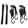 2PCS Automatic Retractable Ratchet Straps 1Inch X 12FT Heavy Duty 1500lbs Breaking Strength Tie Down Self Retracting for Cargo