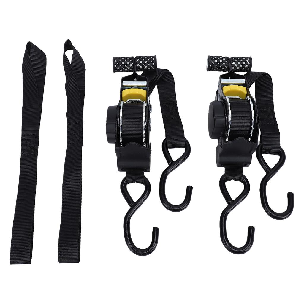 Automatic Retractable Ratchet Straps 1Inch X 12FT Heavy Duty 1500lbs Breaking Strength Tie Down Self Retracting for Car Motorcycle Truck Trailer Roof