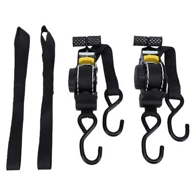 2PCS Automatic Retractable Ratchet Straps 1Inch X 12FT Heavy Duty 1500lbs Breaking Strength Tie Down Self Retracting for Cargo