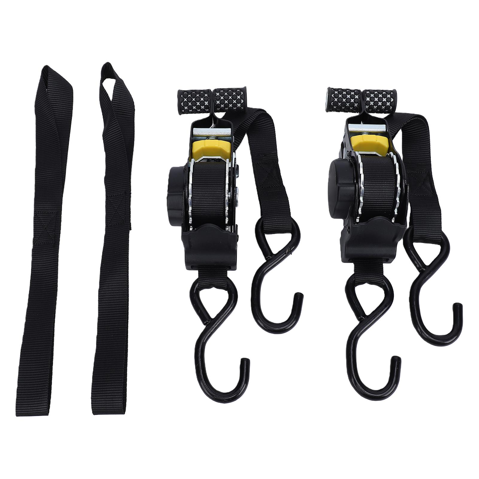 Automatic Retractable Ratchet Straps 1Inch X 12FT Heavy Duty 1500lbs Breaking Strength Tie Down Self Retracting for Car Motorcycle Truck Trailer Roof