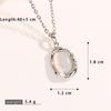 Women's Multi-Color Cat's Eye Ocean Heart Pendant Necklace