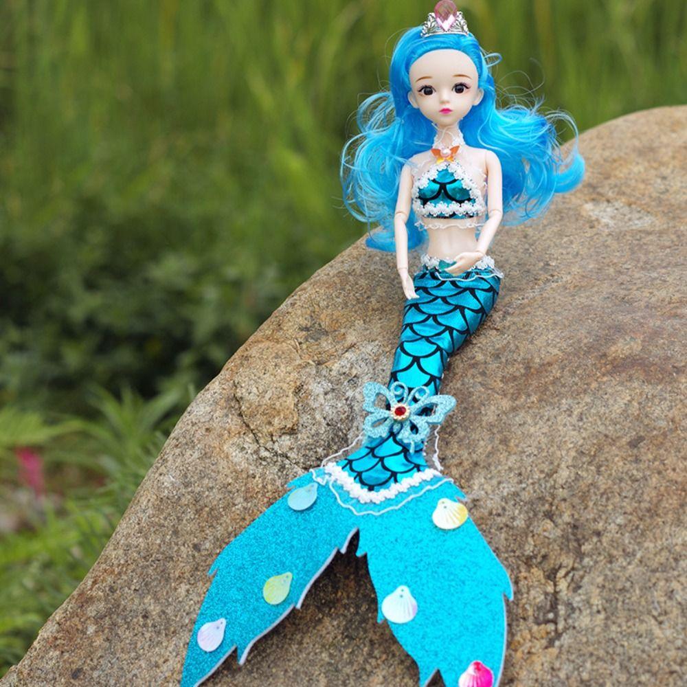 Colorful 45cm Mermaid Doll 11 Movable Joints Bjd Doll Set (with Lights and Music)