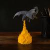 Table Decoration Dragon Bookshelf Nook Light, Fire-Breathing Fantasy Shelf Decor, LED Handmade Art Sculpture Night Lamp for Bedroom Living Room Office