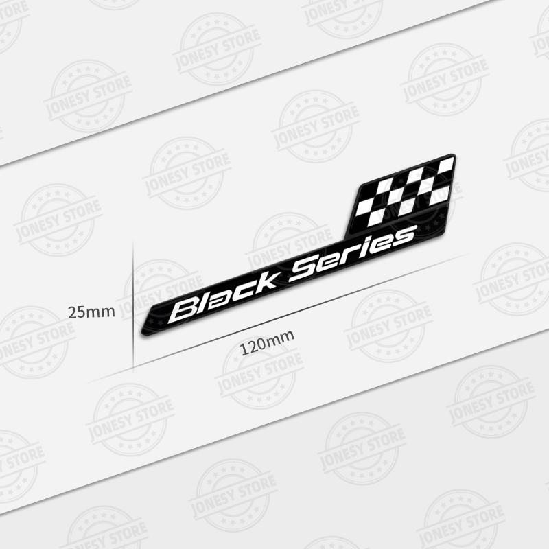 Auto Metal Black Series Logo 3D Badge Lettering Decals Trunk Sticker For W204 W205 W126 W176 W212 C63 E63 S63 Car Styling