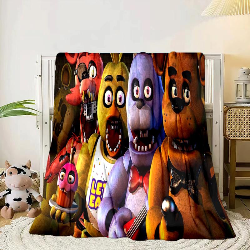 Five Nights At bears Horror Blanket Flannel Blanket for bed, sofa, Camping, Hiking, Picnic Essentials, gift for family Fan gifts