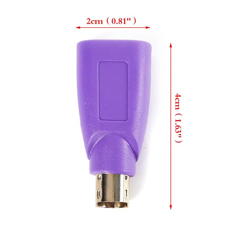 

High Quality 1/2pcs Purple +Green Converter Keyboard Mouse PS2 PS/2 To USB Adapter Converter For Usb Keyboard Mouse Accessories фіолетовий
