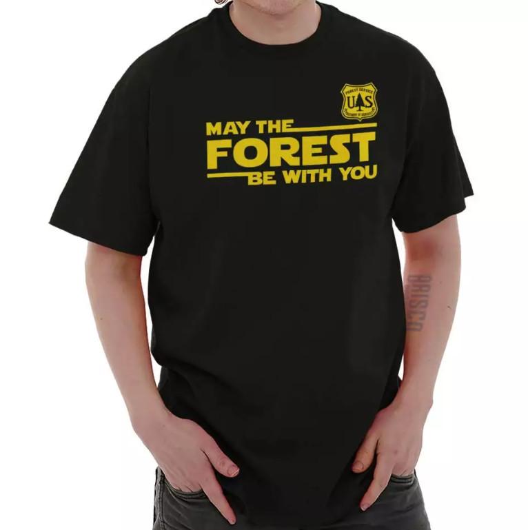 May The Forest Be With You US National Park Womens or Mens Crewneck T Shirt Tee XXXXL