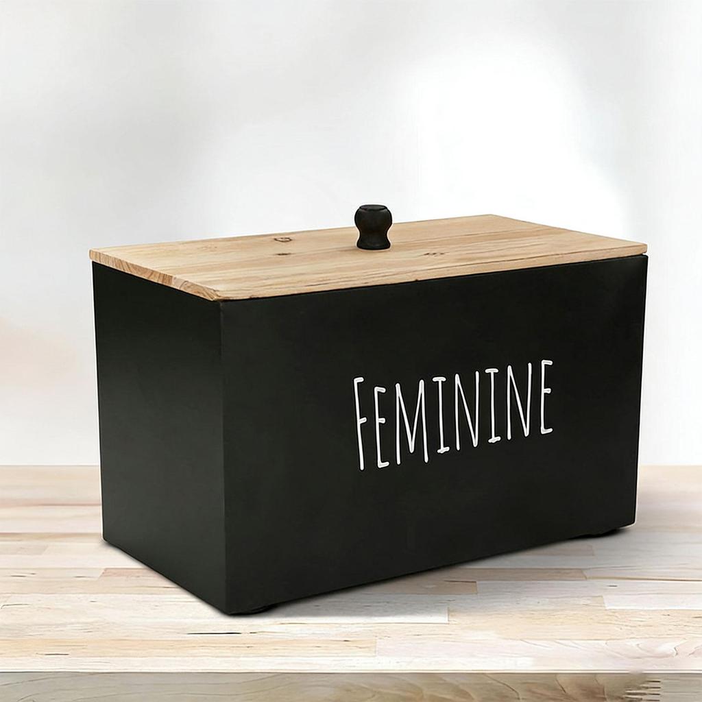 Bathroom Storage Containers Wood Toilet Feminine Product Organizer Pads Storage Box Women For Women Girls Teen Washroom Vanity