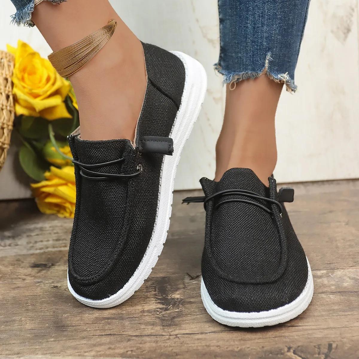 

Trendy Casual Single Shoe Women s New Minimalist and Versatile Flat Bottomed Low Cut Lace Up Vulcanized Shoes Zapatos Mujer 36 чорний