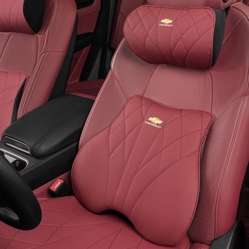 Car Soft Cushion Waist Cushioning Seat Headrest Neck Pillow For Chevrolet Corvette Montana TrailBlazer Silverado Traverse Camaro
