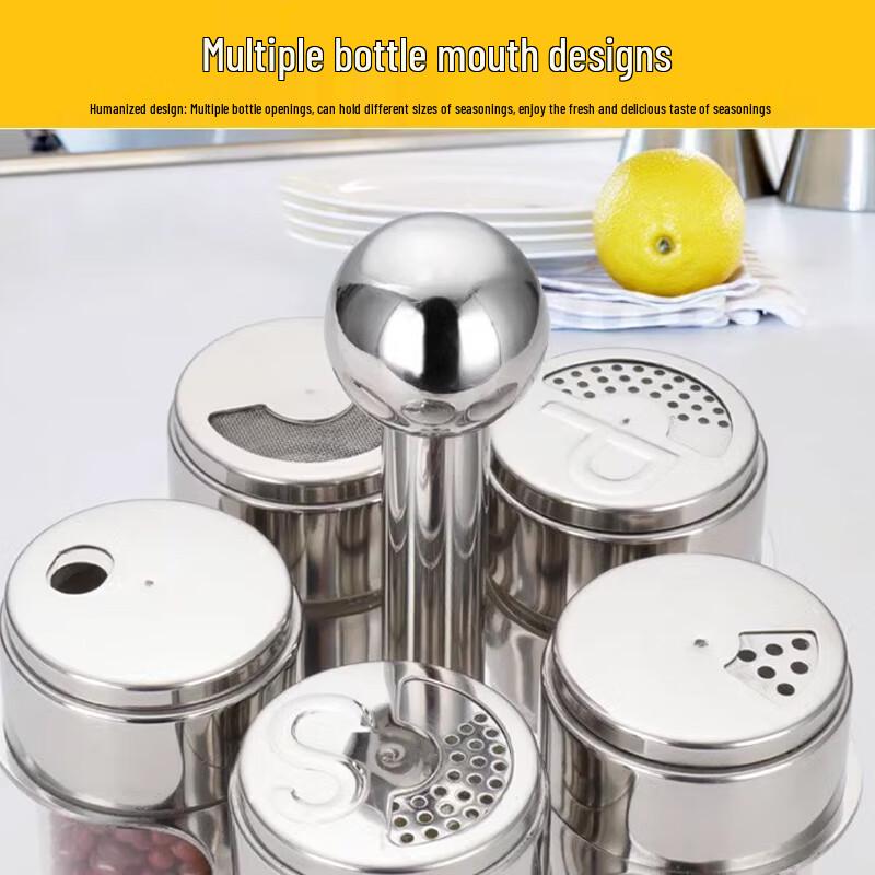 5-Piece Rotary Seasoning Jar Set