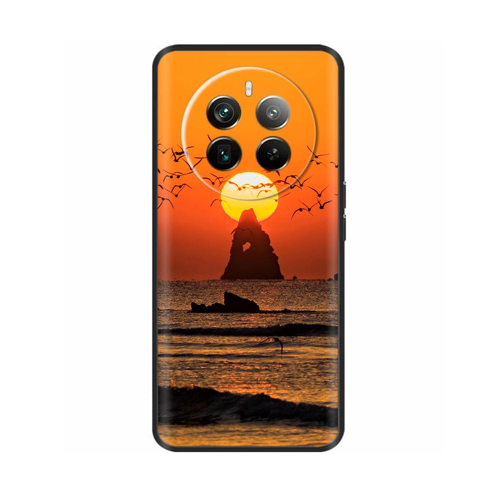 Silicone Phone Case for Realme 12 Pro Plus Soft Black Back Cover for Realme 12 Pro + Realme12 Funda Protective Shell Cases Coque