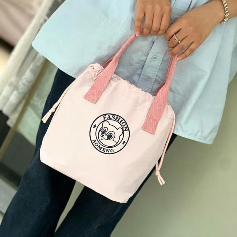 1Pc Cute Bear Lunch Box Bag Student Hand-Held Aluminum Foil Insulated Lunch Box Bag Large Capacity Lunch Box Bag