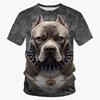 Zomer modetrend nieuwe schattige hond 3D geprinte hondenvorm trend casual comfortabele top met korte mouwen