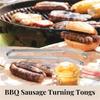 Nonstick Stainless Steel Sausage Turning Tongs Long Handle BBQ Tongs Professional Kitchen Tool for Grilling Barbecue Utensils