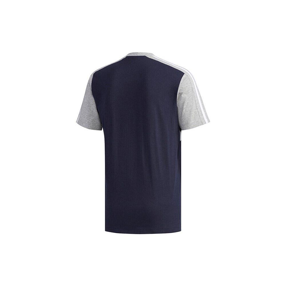 Adidas T Shirts Men's Gray Blue Crew Neck Moderate Straight Fit FL0292