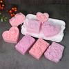 3D Love Rose Silicone Soapr Molds DIY Wedding Valentine's Day Heart Rose I Love U Silicone Soap Candle Mold Craft Art Candle