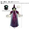 Lila Geräuschaktivierter leuchtender schreiender Hexenanhänger für Halloween-Spukhaus-Dekoration