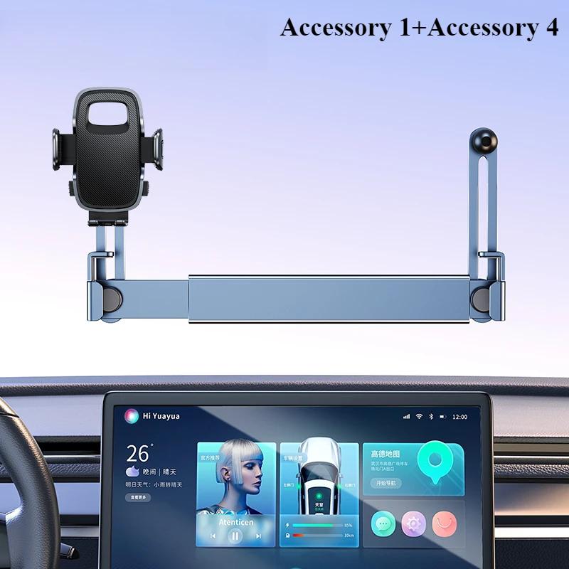 Oatsbasf Dual-position Car Screen Phone Holder Stand Aluminum Adjustable for Tesla Model 3 Highland Y Universal Car Accessories