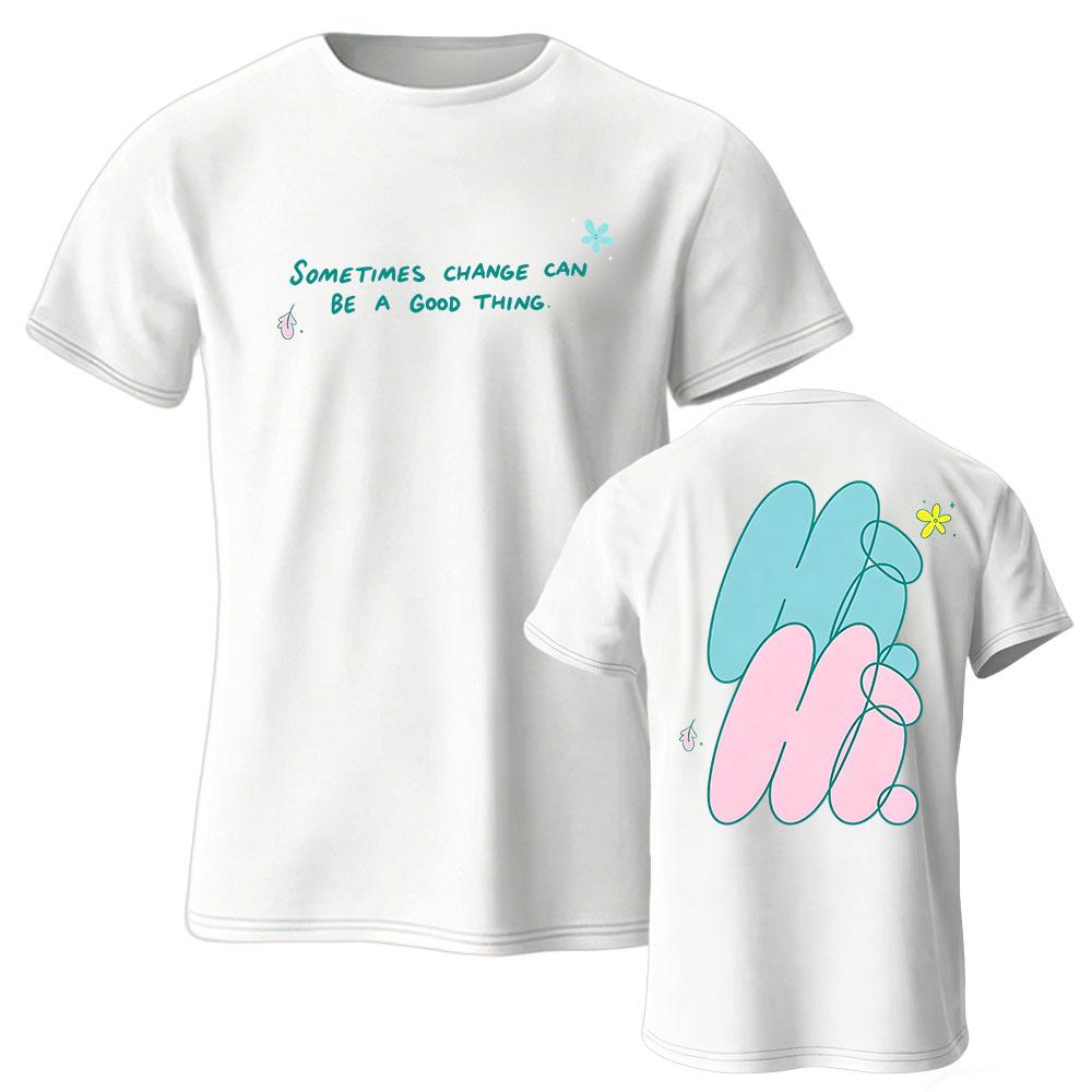 Sometimes Change Can Be A Good Thing T-shirt TV Short Heart & Stopper Print Tshirts Unisex Streetwear Casual Men Clothing XS белый