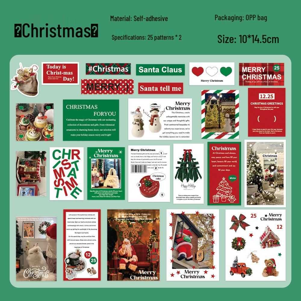 103 Cute Cartoon Animal Christmas Stickers for Envelopes, Gift Bags, and Water Cups