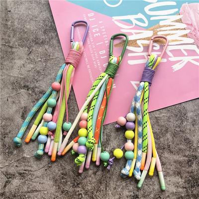 Anahtarlık Renkli Boncuklu Anahtarlık Çanta Takıları Örgü Araba Anahtarlığı Telefonda Küçük Taze Anahtarlık Premium Aksesuarlar