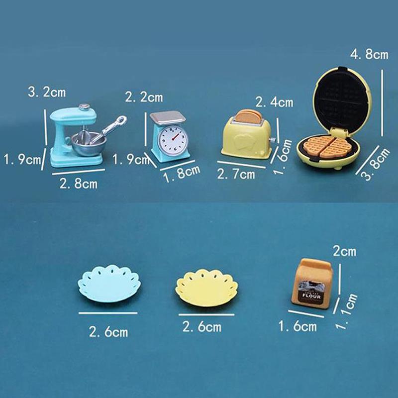 1/12 Dollhouse Miniature Diy Kitchen Set Bread Machine Blender Electronic Scales