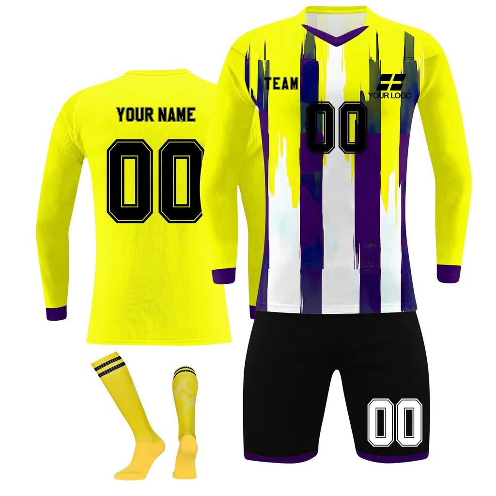 Kişiselleştirilmiş Gömlek Seti Erkek Kız İsim Numarası ile Özel Futbol Formaları Erkek Eğitim Takım Elbise