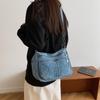 Casual Denim Crossbody Bag Women's Lightweight Commuter Shoulder Bag Fashionable New Style Versatile Korean Design
