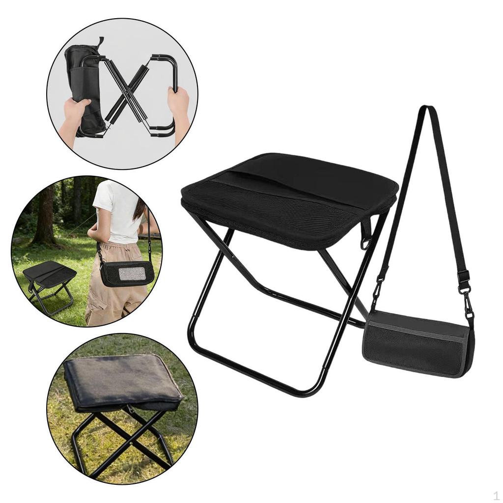 Foldable Backpack Stool Camp Chair Fishing Carry Bag Travel for Activities