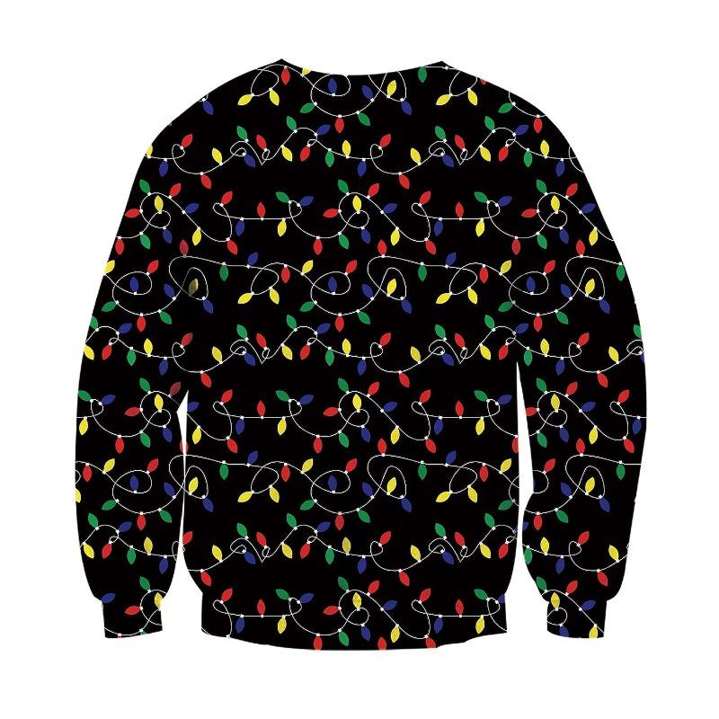 

Unisex Hoodies & Sweatshirts Christmas Santa Claus Cat Cartoon Anime Pattern Round Neck Hoodie Top S