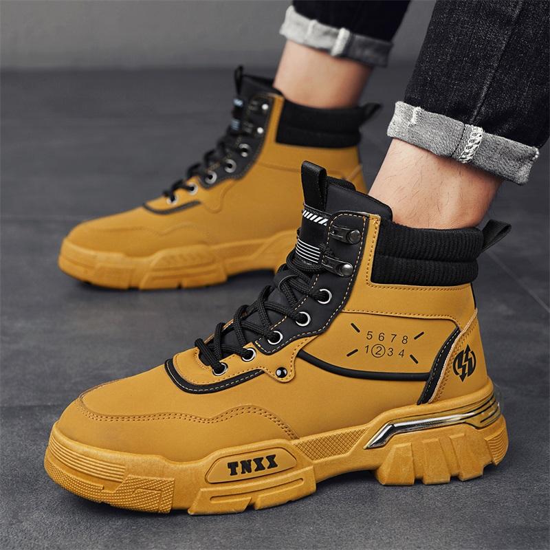 Fashion CYYTL Mens Boots Leather Ankle Cowboy Combat Winter Tactical Motorcycle Chelsea Casual Shoes Work Outdoor Hiking Designer Luxury