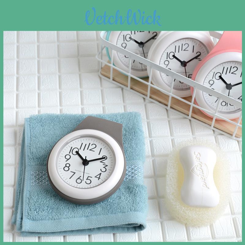 Modern Minimalist Wall Clock With Waterproof Silicone Case For Bathroom Kitchen Home Office