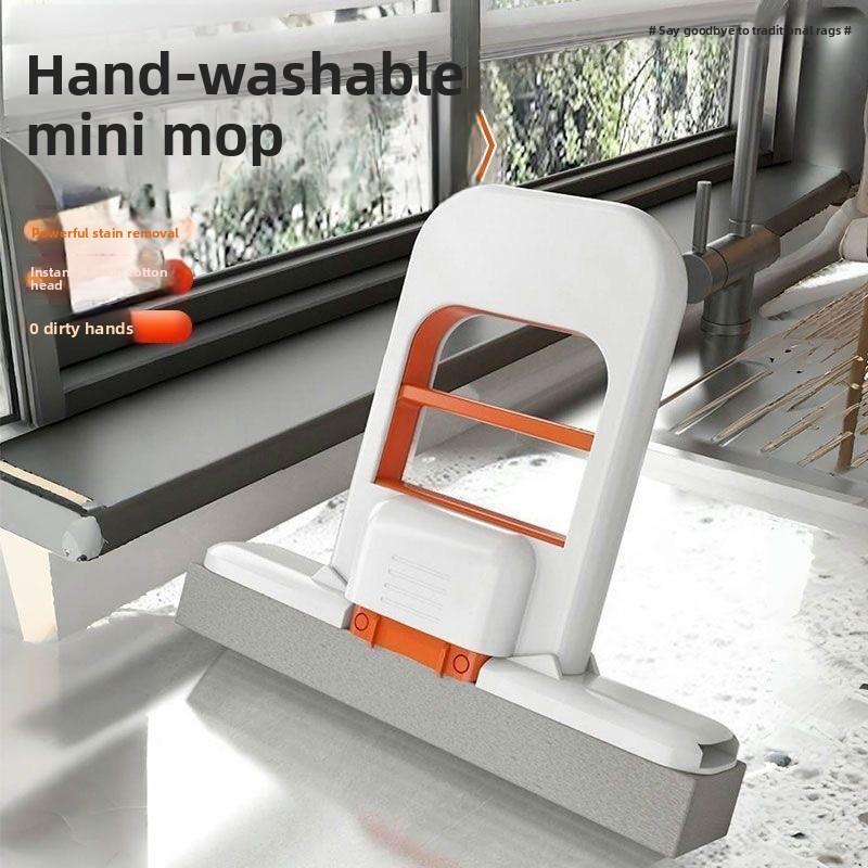 Multifunktions-Wischmopp - Neues Mini-Modell als Ersatz für Haushalts-Schreibtisch-Reinigungstücher - Freihändiger Schwammwischer