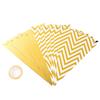 Colorful Triangle Bunting Flags With Metallic Accents Chevron Patterns For Birthday Wedding Baby Shower Decor