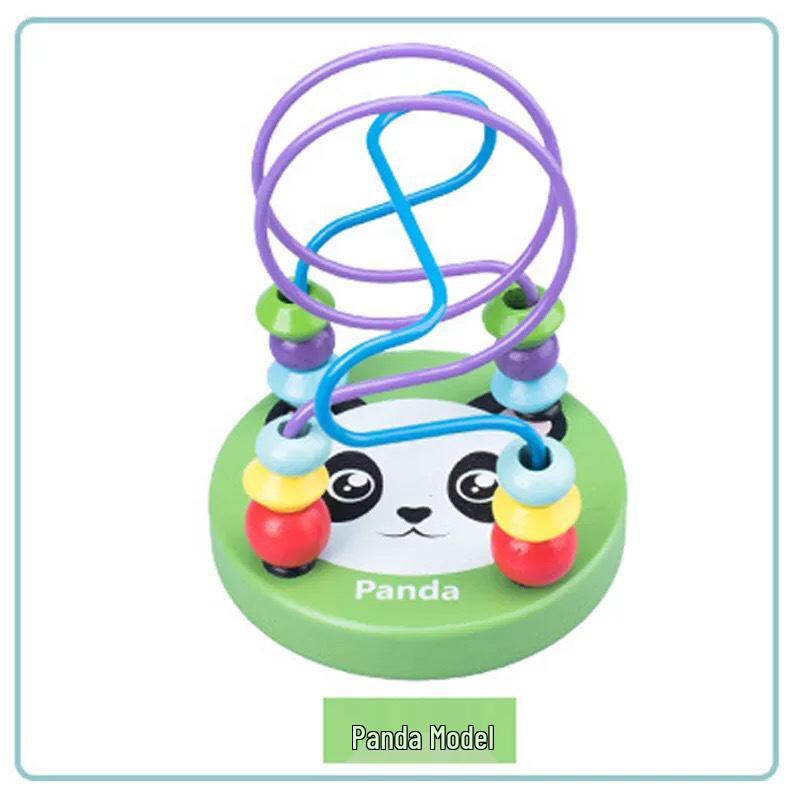 Children's Wooden Toy Set: Eight-Tone Piano, Bead Rainbow Tower, Puzzle Column, Twisting Worm