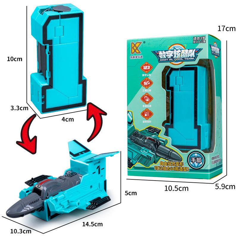 Children's Educational Digital Toys Deformed Robot Boy 0-9 Digital Assembly Robot Building Blocks
